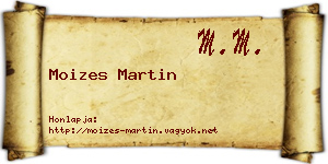 Moizes Martin névjegykártya